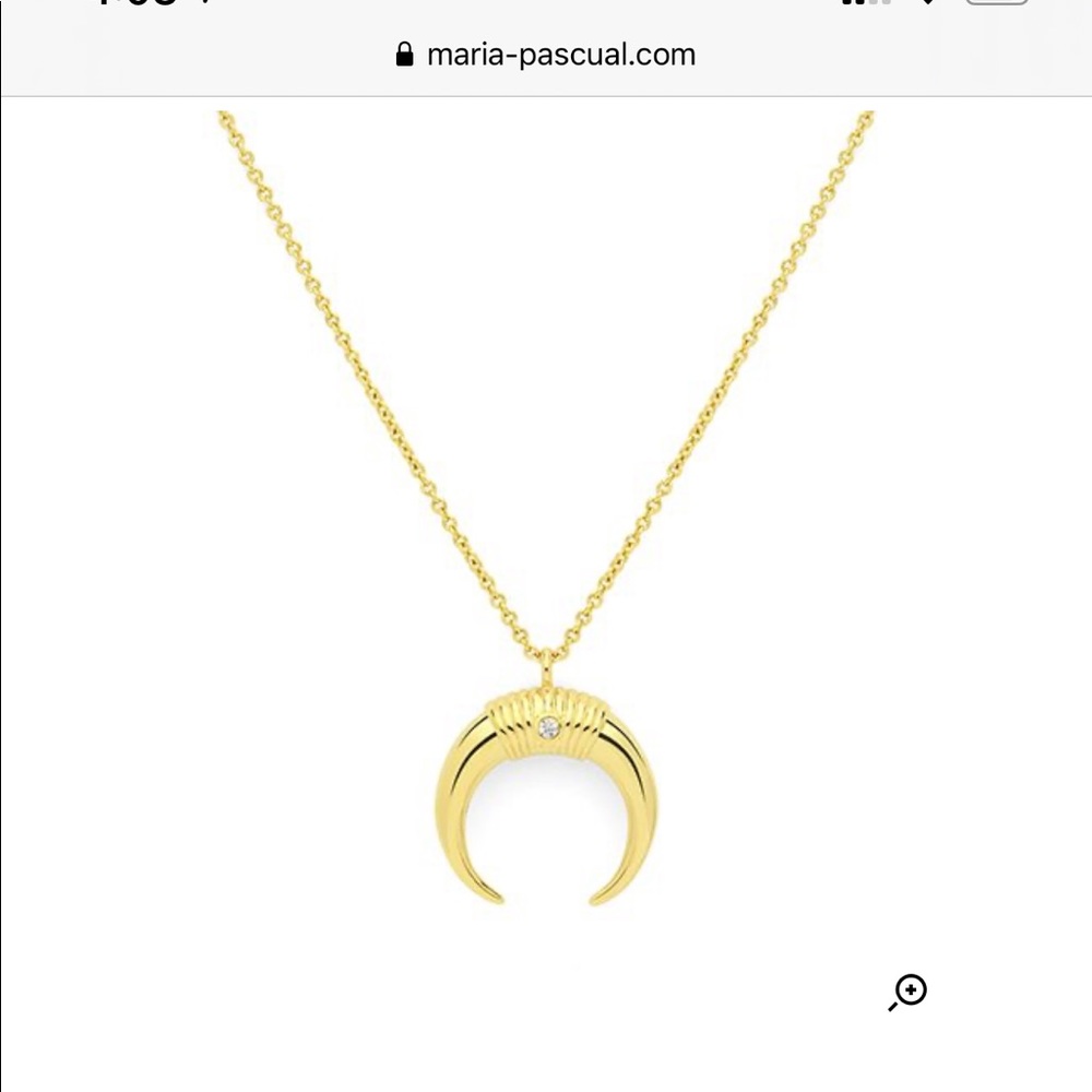 Maria Pascual gold horn necklace
